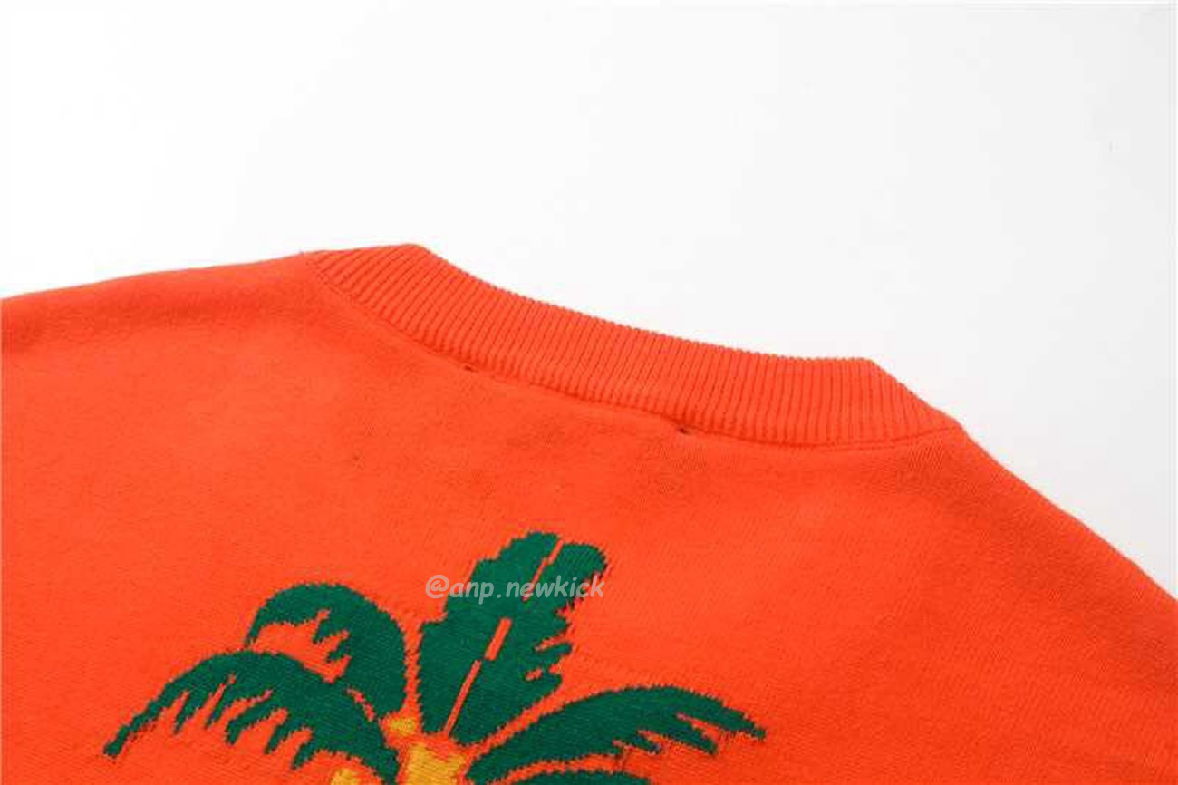 Louis Vuitton Short Sleeved Cotton Crewneck Orange Fw24 (6) - newkick.app